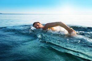 Swimming in the sea in a dream